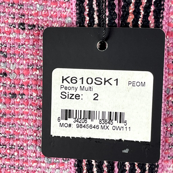 St.John For Mary Kay Long Tweed Jacket Womens 2 Pink Wool Old Money Classic NWT - Picture 6 of 16